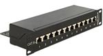 Delock 10" Patch Panel 12 Port Cat.6A black 