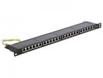 Delock 19” Patch Panel 24 Port Cat.6 0.5 U black