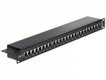 Delock 19” Patch Panel 24 Port Cat.6 black