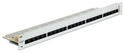 Delock 19" Patch Panel 25 Port Cat.3 ISDN grey