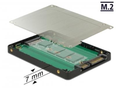 Delock 2.5” konvertor SATA 22 Pin > M.2 s pouzdrem