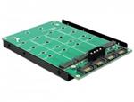 Delock 3.5” Konvertor 4 x SATA 7 Pin > 4 x M.2 NGFF