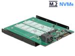 Delock 3.5” Převodník SATA 22 pin / SFF-8643 NVMe > 1 x M.2 NGFF Key M + 1 x M.2 NGFF Key B