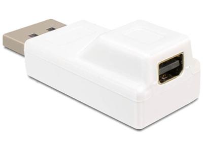 Delock adaptér Displayport samec > Displayport mini samice, bílá