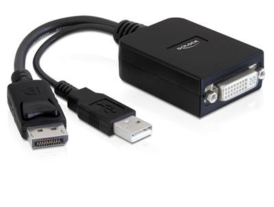 Delock Adaptér Displayport samec > DVI-I 24+5 samice aktivní