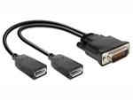 Delock adaptér DMS-59 samec> 2 x DisplayPort samice 25 cm 