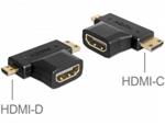 Delock adaptér HDMI-A samice > HDMI-C + HDMI-D samec