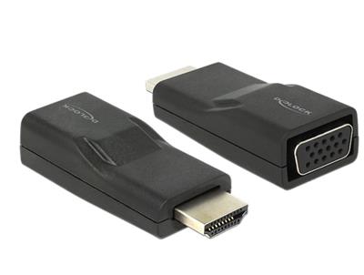 Delock Adaptér HDMI samec > VGA samice černá