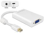 Delock Adapter mini Displayport 1.1 samec > VGA samice + Audio + napájení - bílý