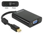 Delock Adapter mini Displayport 1.1 samec  - VGA samice + Audio + Power - černý