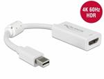 Delock Adaptér Mini DisplayPort 1.4 na HDMI 4K 60 Hz s funkcí HDR pasivní bílý