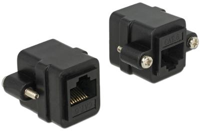 Delock Adapter RJ45 female > RJ45 female panel-mount Cat.6 UTP