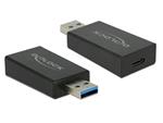 Delock Adaptér SuperSpeed USB 10 Gbps (USB 3.1 Gen 2) TypA samec > USB Type-C™ samice černý