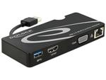 Delock Adaptér USB 3.0 > HDMI / VGA + Gigabit LAN + USB 3.0