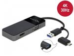 Delock Adaptér USB 3.0 na 4K HDMI + VGA