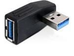 DeLock adaptér USB 3.0 samec - USB 3.0 samice pod úhelem 90° horizontálně