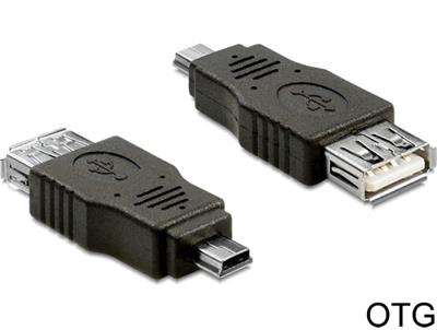 Delock adaptér USB mini samec > USB 2.0-A samice OTG