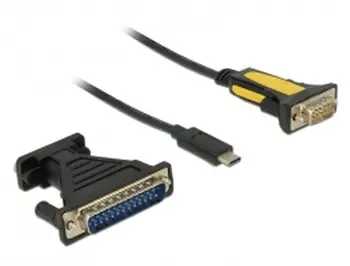 Delock Adaptér USB Type-C™ > 1 x Sériový DB9 RS-232 + Adaptér DB25