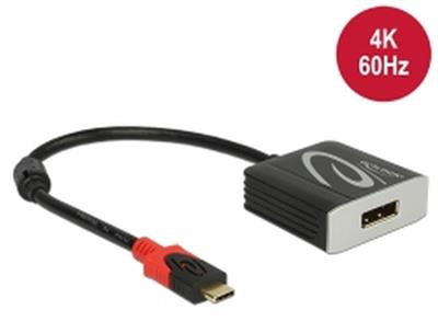 Delock Adaptér USB Type-C™ samec > Displayport samice (DP Alt Mód) 4K 60 Hz