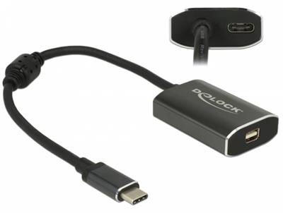 Delock Adaptér USB Type-C™ samec > mini Displayport samice (DP Alt Mód) 4K 60 Hz s funkcí PD