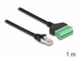 Delock Adaptér ze zástrčky RJ45 Cable Cat.6 na svorkovnici, 1 m, dvoudílný