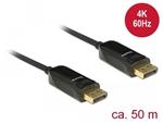 Delock Aktivní optický kabel Displayport 1.2 samec > Displayport samec 4K 60 Hz 50 m