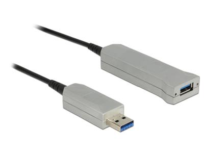 Delock aktivní optický kabel USB 3.0-A samec > USB 3.0-A samice 20 m