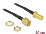 Delock anténí kabel RP-SMA Plug > RP-SMA Jack Bulkhead 200 mm