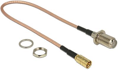 Delock Antenna cable F jack bulkhead > SMB plug RG-316 25 cm