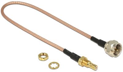 Delock Antenna cable F plug > SMB jack Bulkhead RG-316 25 cm