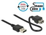 Delock Cable EASY-USB 2.0 Type-A male > EASY-USB 2.0 Type-A female ShapeCable 0.2 m