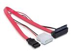 Delock Cable Micro SATA male > 2 pin power 5 V / 3.3 V + SATA 7 pin 60 cm upwards angled