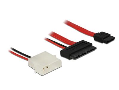 Delock Cable Micro SATA male + 2 pin Power 5 V > SATA 7 pin 60 cm