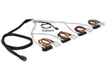 Delock Cable Mini SAS HD SFF-8643 > 4 x SAS SFF-8482 + power 1 m