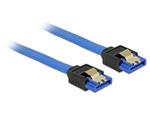 Delock Cable SATA 6 Gb/s receptacle straight > SATA receptacle straight 20 cm blue with gold clips 