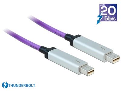 Delock Cable Thunderbolt™ optical male / male 10 m purple