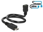 Delock Cable USB 2.0 Micro-B male > USB 2.0 Micro-B female OTG ShapeCable 0.35 m