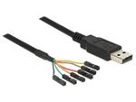 Delock Cable USB male > TTL 6 pin pin header female separate 1.8 m (5 V)