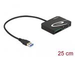 Delock Čtečka karet na paměťové karty XQD / SD / Micro SD + port USB Typu-A