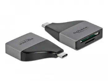 Delock Čtečka karet USB Type-C™ pro paměťové karty SD / MMC + Micro SD – kompaktní konstrukce