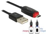 Delock datový a nabíjecí kabel USB 2.0-A samec > Micro USB-B samec s LED indikátorem