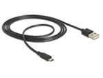 Delock datový a nabíjecí kabel USB A samec > USB micro B samec, délka 1,5m, s LED statusem nabíjení