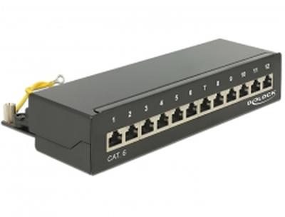 Delock Desktop Patch Panel 12 Port Cat.6 black