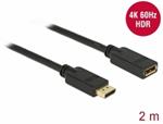 Delock DisplayPort 1.2 prodlužovací kabel 4K 60 Hz 2 m