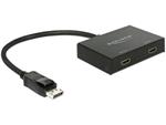 Delock Displayport 1.2 Splitter 1 x Displayport in > 2 x HDMI out 4K