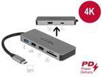 Delock Dokovací stanice USB Type-C™ pro mobilní zarízení 4K - HDMI / Hub / SD / PD 2.0