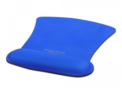 Delock Ergonomická podložka pod myš s opěrkou zápěstí modrý 255 x 207 mm