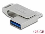 Delock Flash disk USB 3.2 Gen 1, USB-C™ + Typ-A, 128 GB - kovový krytDelock Flash disk USB 3.2 Gen 1, USB-C™ + Typ-A, 1