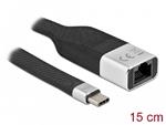 Delock FPC plochý stuhový kabel, USB Type-C™ na Gigabit LAN 10/100/1000 Mbps, 15 cm