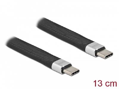 Delock FPC plochý stuhový kabel, USB Type-C™ na Lightning™ pro iPhone™, iPad™ a iPod™, 13 cm